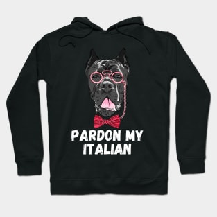 Pardon My Italian Funny Cane Corso Dog Lover Hoodie